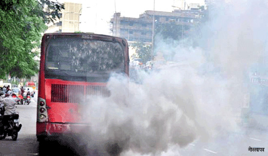 पचासी प्रतिशत सवारीमा प्रदूषण समस्या