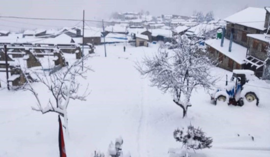 हुम्लामा बाक्लो हिमपात, जनजीवन प्रभावित (फोटो फिचर)