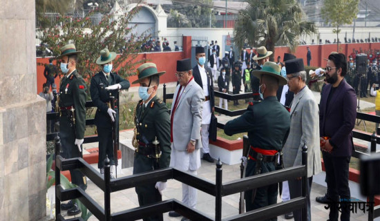 प्रधानमन्त्री प्रचण्डद्वारा शहीद स्मृति पार्क पुगेर श्रद्धाञ्जली अर्पण