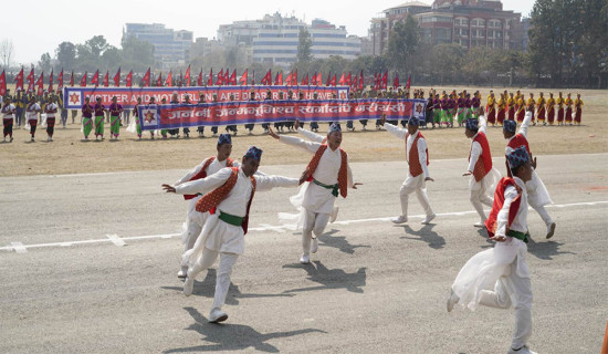 सैनिक मञ्च टुँडिखेलमा नेपाली सेनाको हर्ष बढाइँ (फोटो फिचर)