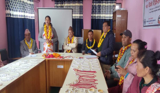 महिलालाई किष्टलको गहना बनाउने तालिम