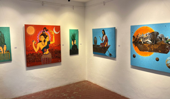 कलाकार दम्पतीको चित्रकला प्रदर्शनी