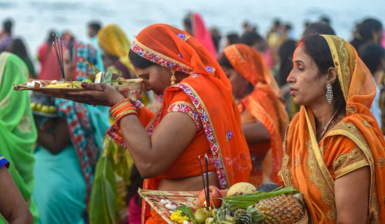 चैती छठ पर्व सम्पन्न