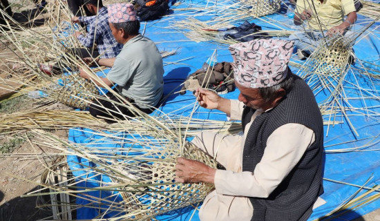 डोको बुन्ने प्रतिस्पर्धामा गुरुङ प्रथम