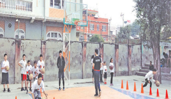 बास्केटबल खेलाडी उत्पादन गर्दै आईएसए नेपाल
