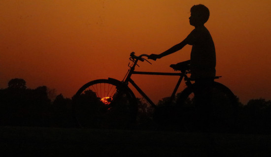 बुद्धभूमिबाट देखिएको सूर्यास्त