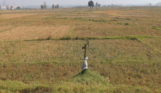 खोलाले घेरिएको गाउँ आकाशे पानीको भरमा