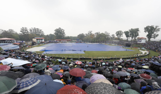 नेपाल र युएईको फाइनल खेलमा वर्षा बाधक