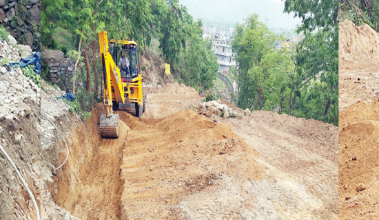 तीन सडकको निर्माण अवरुद्ध