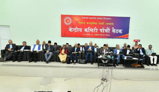 संघीयताबारे केन्द्रीय कमिटी बैठकमा छलफल भएको छैनः एमाले