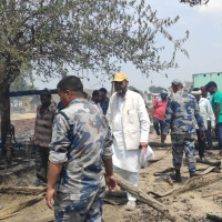 जमुनहामा आगलागी हुँदा ११ घर जलेर नष्ट